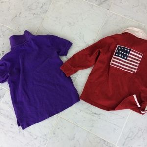 Ralph Lauren Toddler 3T 4T 2 Shirts American Flag